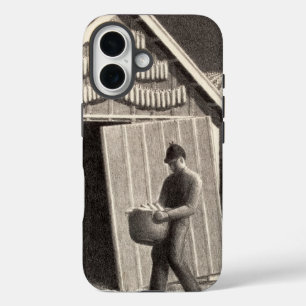 Coque Pour iPhone 16 Heure et récolte des semences par Grant Wood