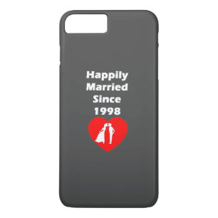 Coque iPhone 8 Plus/7 Plus Heureusement Mariés Depuis 1998