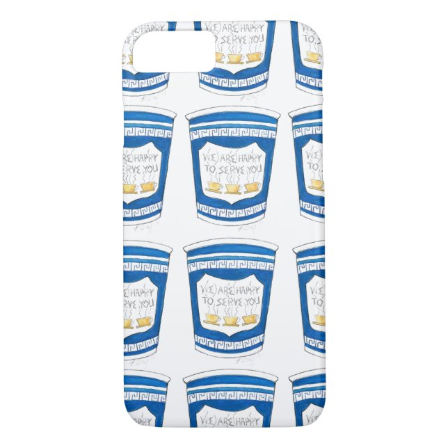 Coques Case-Mate iPhone Heureux De Vous Servir NYC Greek Deli Diner Coffee (Dos)