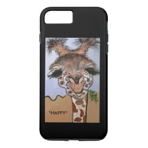 Coque iPhone 8 Plus/7 Plus "HEUREUX" la girafe "
