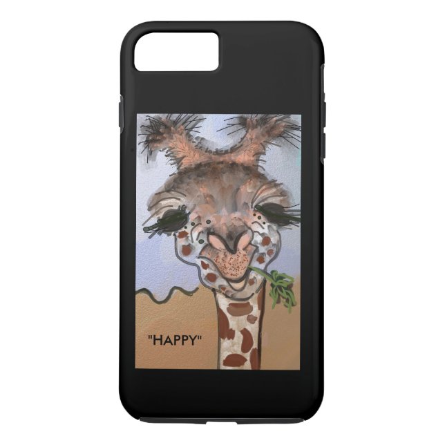 Coques Case-Mate iPhone "HEUREUX" la girafe " (Dos)