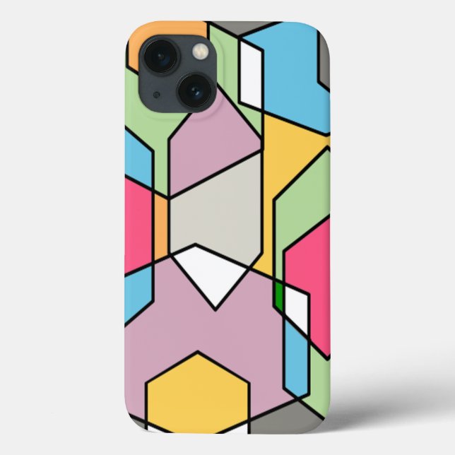 Coques Case-Mate iPhone Hexagon Bauhaus - Pastels (Verso)