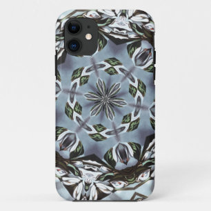 Coques Pour iPhone Hexagone de feuilles de jungle et de fleurs tropic