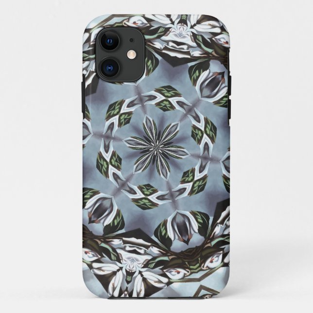 Coques Case-Mate iPhone Hexagone de feuilles de jungle et de fleurs tropic (Dos)