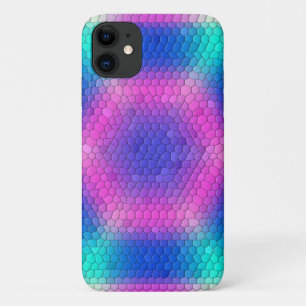Case-Mate iPhone Case Hexagones de l'échelle de sirène holographique ros