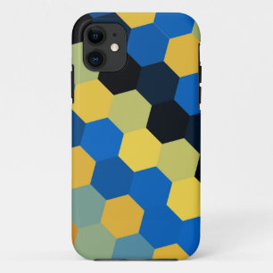 Case-Mate iPhone Case Hexagons colorés rétro graphique transparent 2