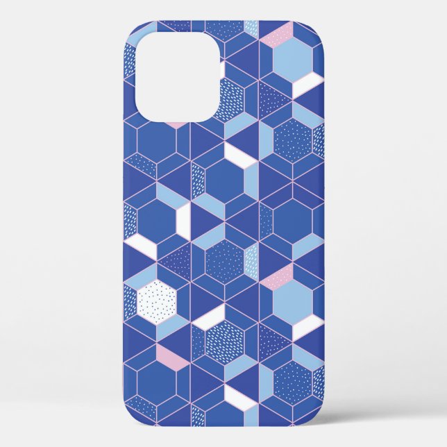 Coques Case-Mate iPhone Hexagons, triangles : motif abstrait géométrique. (Verso)