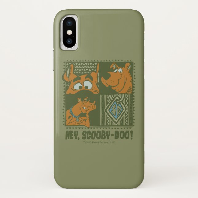 Coques Case-Mate iPhone Hey Scooby-Doo Carré tribal Graphic (Dos)