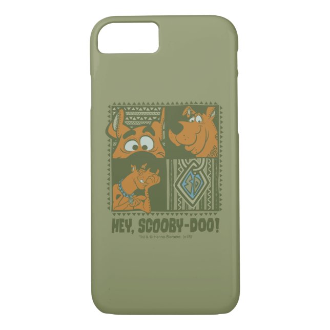 Coques Case-Mate iPhone Hey Scooby-Doo Carré tribal Graphic (Dos)