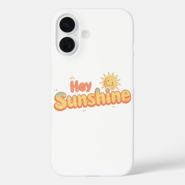 Coques Case-Mate iPhone "Hey Sunshine" with Smiling Sun (Verso)
