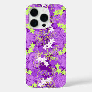 Coque iPhone 16 Pro Hibiscus à papillon Pulelehua violet hawaïen