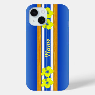 Coque Case-Mate iPhone Hibiscus d'Hawaii Surf bleu