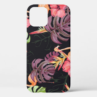 Case-Mate iPhone Case Hibiscus, Flamants roses, Aquarelle Motif tropical
