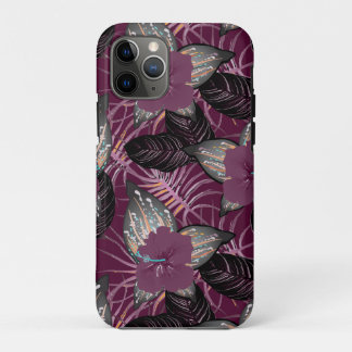 Case-Mate iPhone Case Hibiscus floral de Bourgogne tropicale