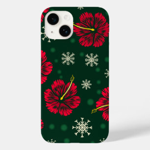 Coque Case-Mate iPhone Hibiscus floral tropical Snowflakes Noël  