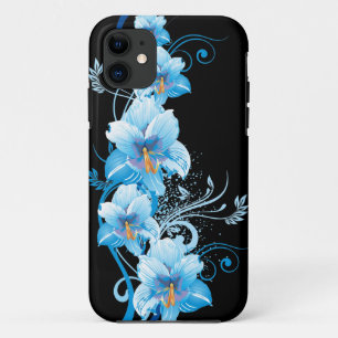 Coques Pour iPhone Hibiscus hawaïen bleu