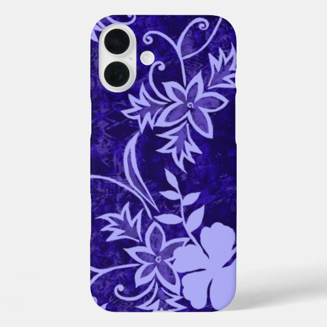 Coques Case-Mate iPhone Hibiscus hawaïen de Waimanalo Batik violet (Verso)