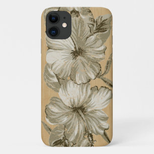 Case-Mate iPhone Case Hibiscus hawaïens de Lanai Faux Wood