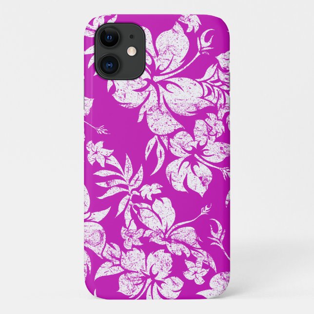 Coques Case-Mate iPhone Hibiscus Pareau Hawaii Floral Magenta (Dos)