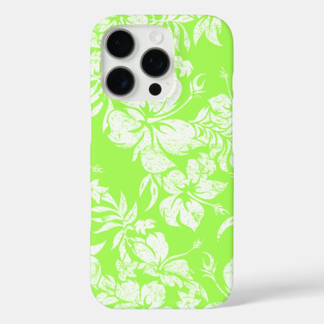 Coques Case-Mate iPhone Hibiscus Pareau Hawaii Flore Lime Vert (Verso)