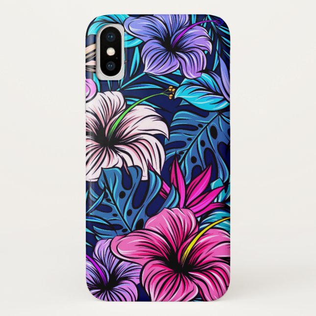 Coques Case-Mate iPhone Hibiscus rose floral (Dos)