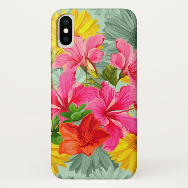 Coques Case-Mate iPhone Hibiscus sans mer tropical (Dos)