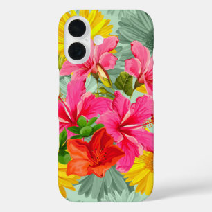 Coque Pour iPhone 16 Hibiscus Tropical