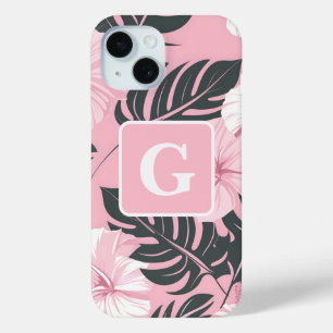 Coque Case-Mate iPhone Hibiscus tropical Manogramme