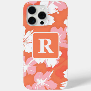 Coque Case-Mate iPhone Hibiscus tropical personnalisé Monogramme