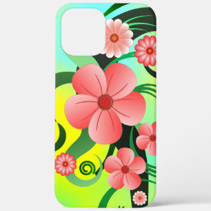 Case-Mate iPhone Case Hibiscus tropical rose vert et jaune