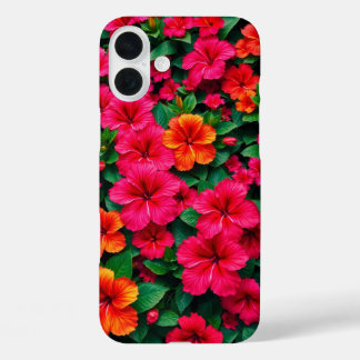 Coque Pour iPhone 16 Plus Hibiscus tropicaux en fleurs