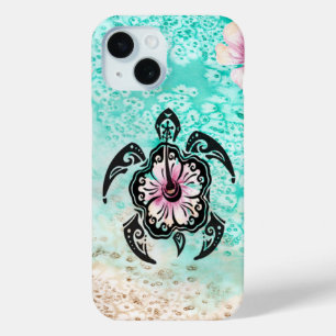 Coque Case-Mate iPhone Hibiscus Turtle