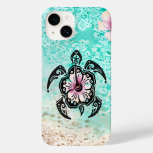 Coque Case-Mate iPhone Hibiscus Turtle