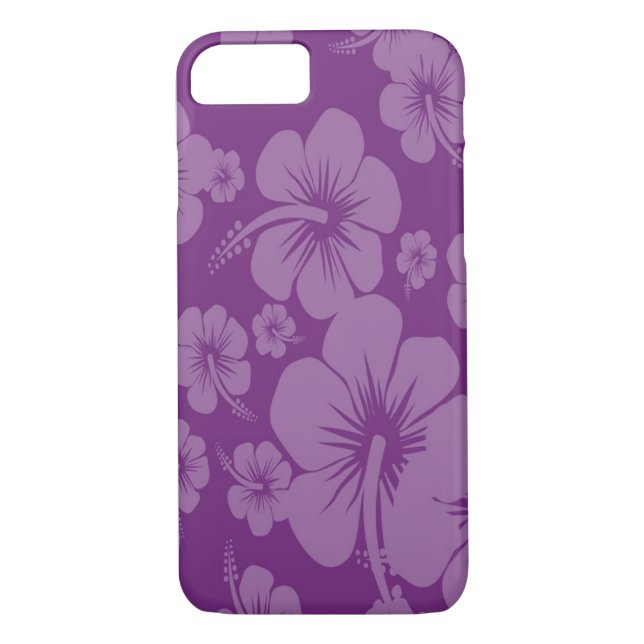 Coques Case-Mate iPhone Hibiscus violet Impression hawaïenne (Dos)