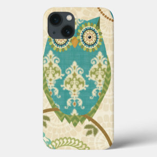 iPhone 13 Case Hibou avec les motifs circulaires