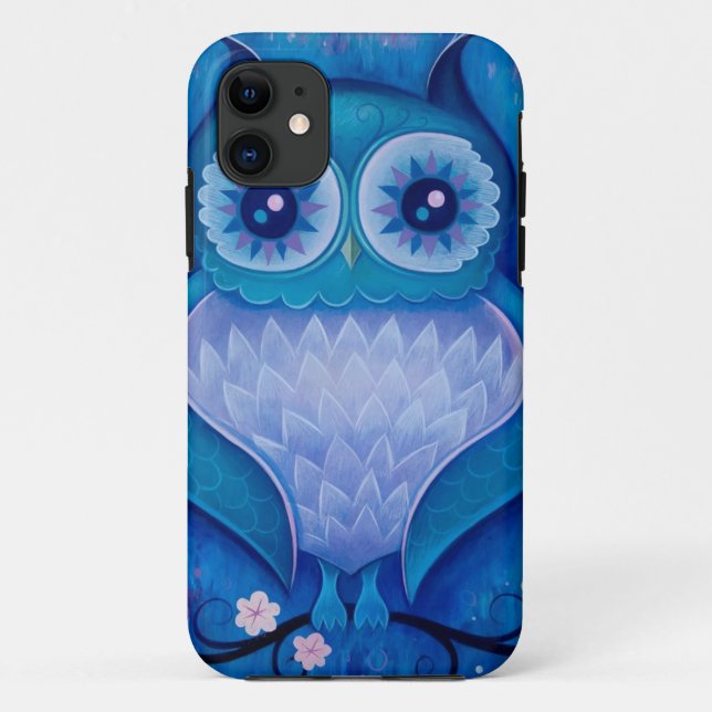 Coques Case-Mate iPhone hibou bleu (Dos)