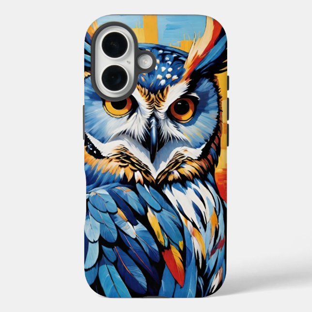 Coques Case-Mate iPhone Hibou en denim bleu (Verso)