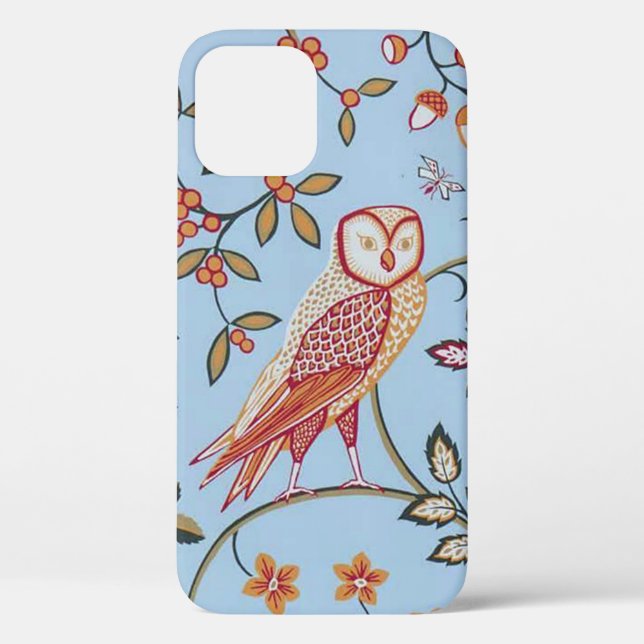 Coques Case-Mate iPhone Hibou et fleurs, William Morris Coque-Mate iPhone (Verso)