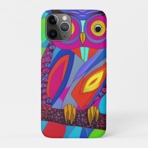 Case-Mate iPhone Case Hibou fantaisiste aux plumes colorées