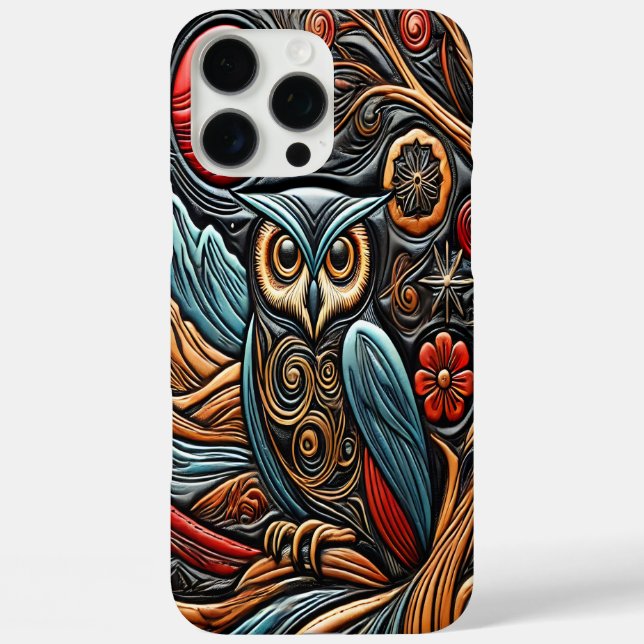 Coques Case-Mate iPhone Hibou perché sur l'arbre sous une lumière de lune  (Verso)