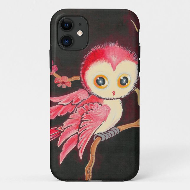 Coques Case-Mate iPhone Hibou rouge doux (Dos)