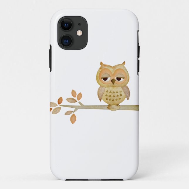Coques Case-Mate iPhone Hibou somnolent dans le cas d'arbre (Dos)