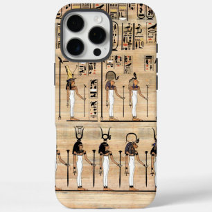 Coque iPhone 16 Pro Max Hiéroglyphes égyptiens Anciens Sur Papyrus