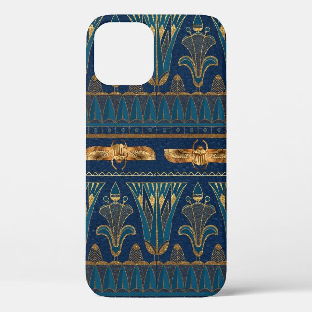 Coques Case-Mate iPhone Hiéroglyphes égyptiens Coléoptères dorés Paillette (Verso)