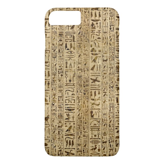 Coques Case-Mate iPhone Hiéroglyphes égyptiens sur le papyrus (Dos)