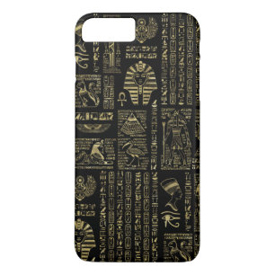 Case-Mate iPhone Case Hiéroglyphes et or égyptiens de divinités sur le