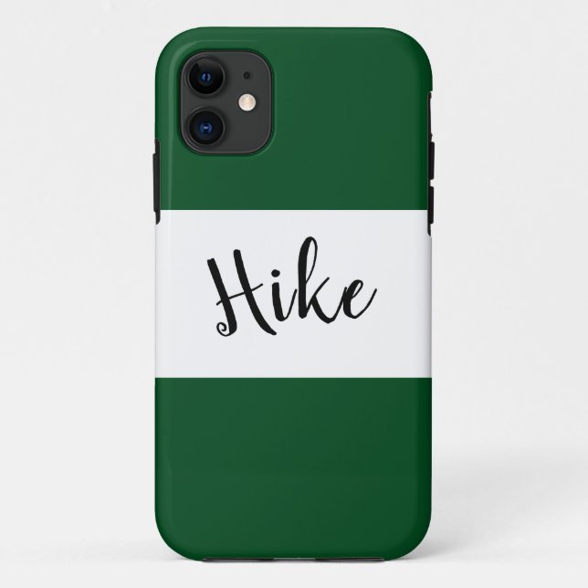 Coques Case-Mate iPhone HIKE Texte Gras Large Camp Vert Blancs (Dos)
