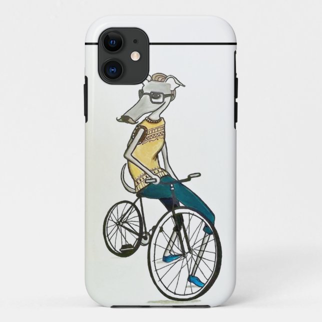 Coques Case-Mate iPhone Hippie de whippet (vélo) (Dos)