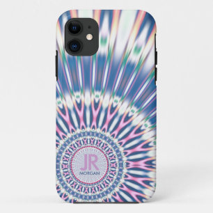 Etui iPhone Case-Mate Hippie 'delica Funk rose bleu monogramme