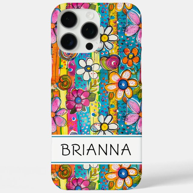 Coques Case-Mate iPhone Hippie Flower Power Personnalisé (Verso)